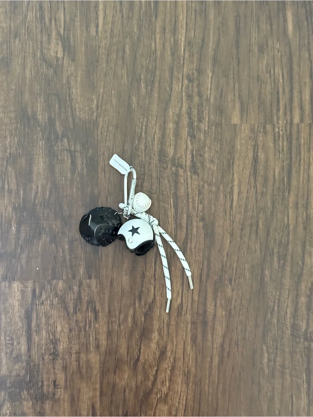 Urban Outfitters Black & White Sports Charm Keychain